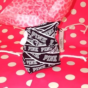 PINK mini bag , black and white.